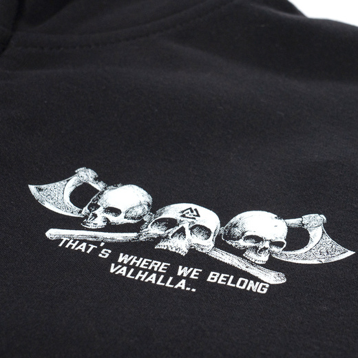 Bluza rozpinana Dobermans Aggressive "MY VALHALLA BCZ272" - czarna