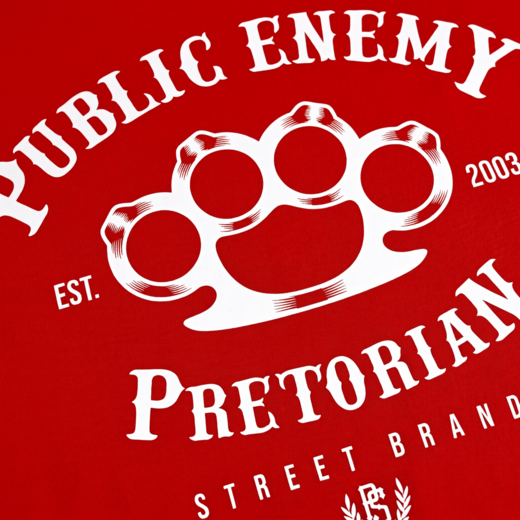 Koszulka Pretorian "Public Enemy" - czerwona