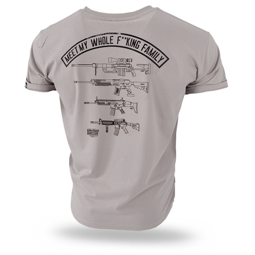 Koszulka T-shirt Dobermans Aggressive "Fucking Family TS306H" - beżowa