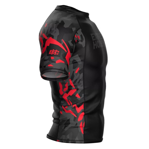 Short sleeve rashguard Extreme Hobby | BLACK PANTHER - czarny/czerwony