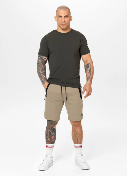 Szorty dresowe męskie PIT BULL "DOGWOOD" - ciemny piaskowy