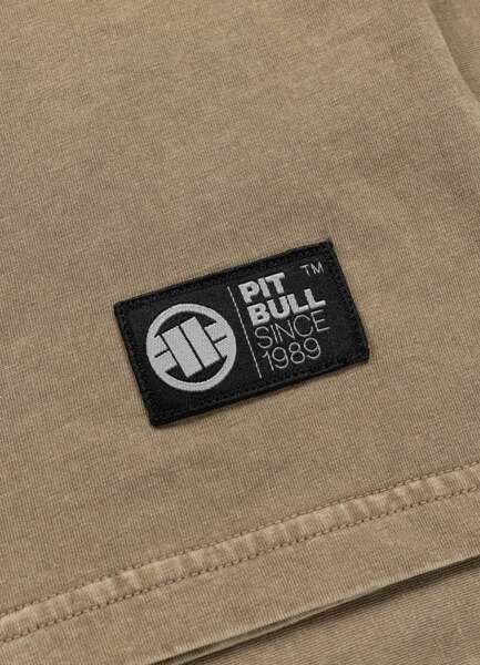 Washed PIT BULL "FEAR NO PAIN" T-shirt - brown