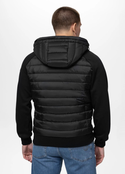 Kurtka hybrydowa przejściowa z kapturem PIT BULL "PALOMAR" - czarny