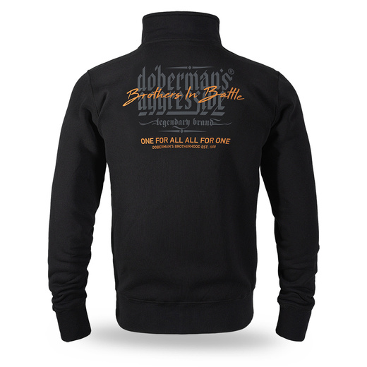 Dobermans Aggressive "BROTHERS IN BATTLE BCZ413" Zip-Up Sweatshirt - Black