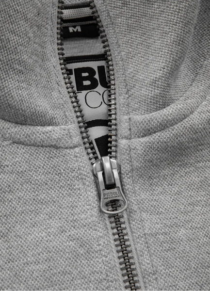 Bluza rozpinana PIT BULL "Pique Logo" - szara