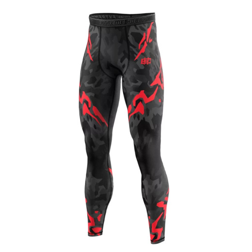 Extreme Hobby Men&#39;s Sports Leggings | BLACK PANTHER - Black/Red