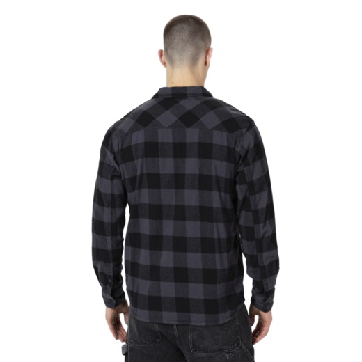 Koszula flanelowa "Mitchell" PIT BULL - czarno/szara