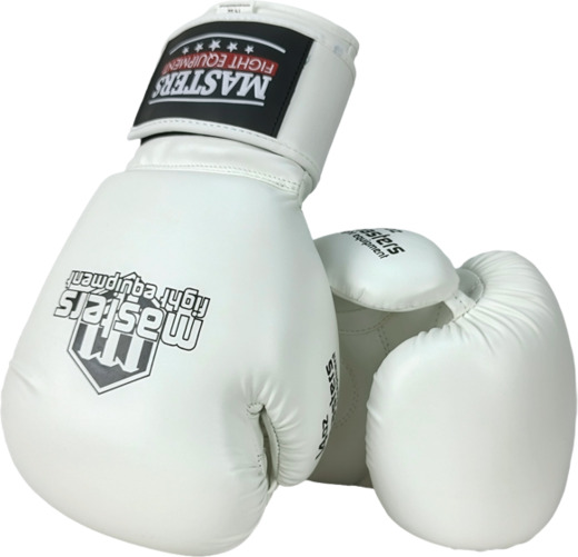 Rękawice bokserskie MASTERS RPU-WHITE