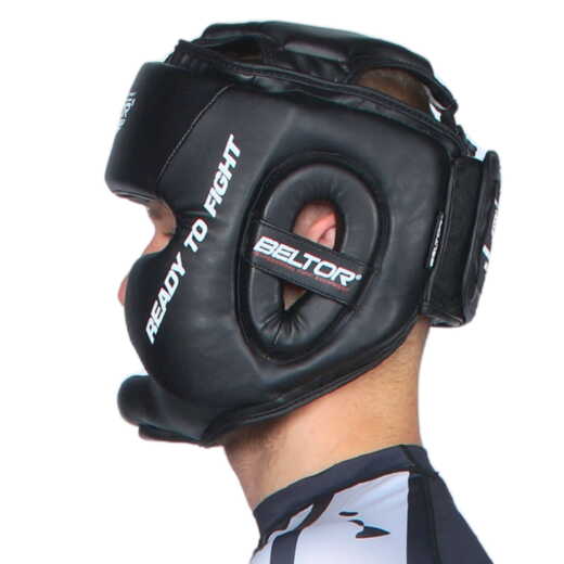 Kask bokserski treningowy ochraniacz głowy GUARDIAN Beltor - czarno/biały