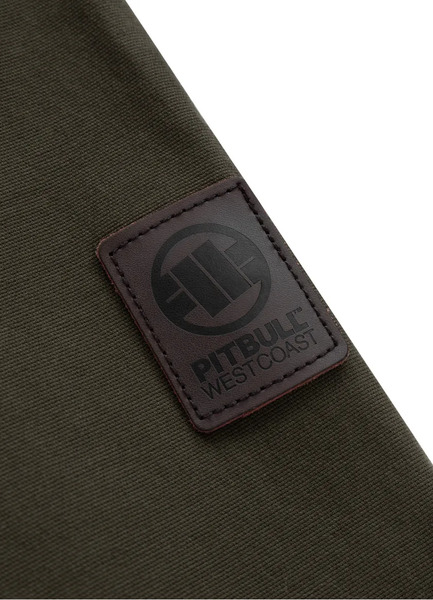 Men's transitional jacket with hood PIT BULL CRIMSON - olive