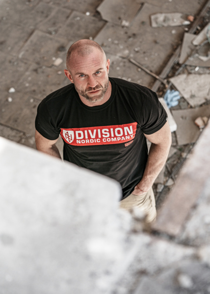 Longsleeve Dobermans Aggressive "DIVISION SHIELD" LS370 - granatowy