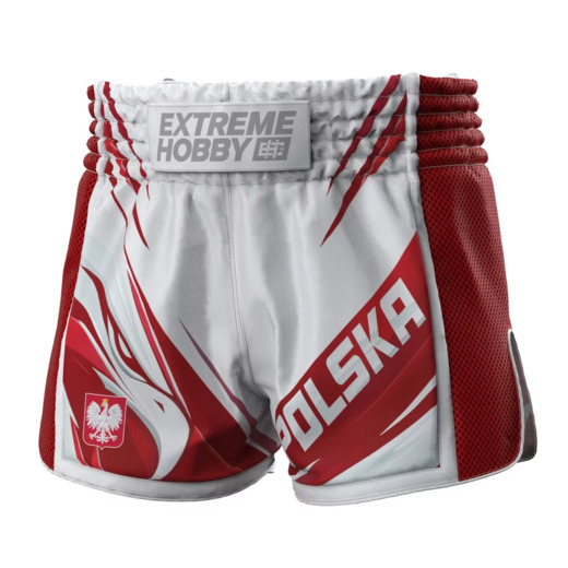 Extreme Hobby Muay Thai Shorts | POLAND ULTIMATE - White