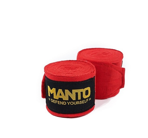 Boxing bandage MANTO 4m cotton wraps - red