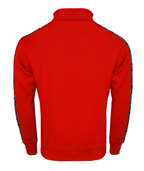 Octagon sweatshirt stand-up collar &quot;Small Logo Stripe ZIP&quot; - red