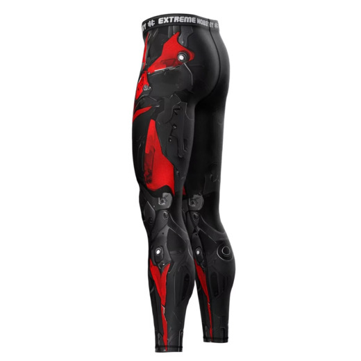 Legginsy męskie Extreme Hobby | IRON FORCE - czerwony