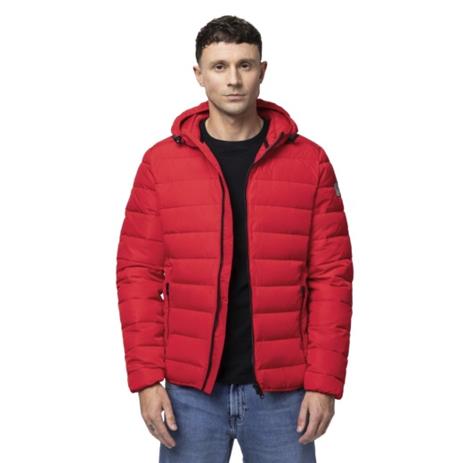 PIT BULL "SEACOAST III" quilted winter jacket with hood - red