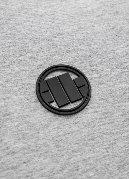 Bluza z kapturem rozpinana PIT BULL "Small Logo" French Terry - szara