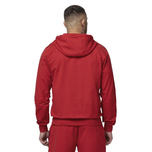 Bluza męska rozpinana z kapturem PIT BULL "TAPE PARKER" - czerwony