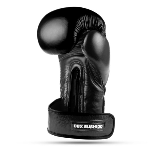 Warrior BLACK Genuine Leather Bushido Boxing Gloves