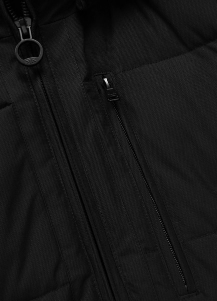 PIT BULL "Patton" Quilted Hooded Vest - Black