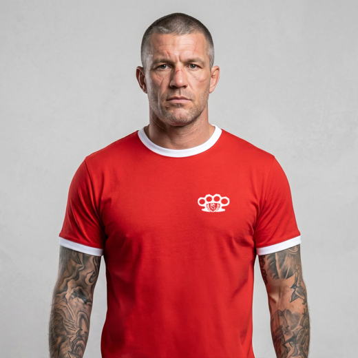 Pretorian Ringer "Kastet" 3D T-shirt - red