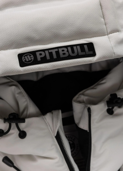 PIT BULL "STANFORD" quilted winter jacket with hood - off-white