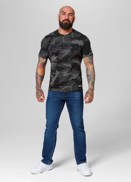 PIT BULL slim fit T-shirt "Classic Boxing" - all black camo