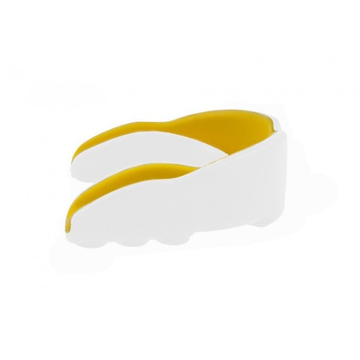StormCloud single jaw mouthguard - white / yellow