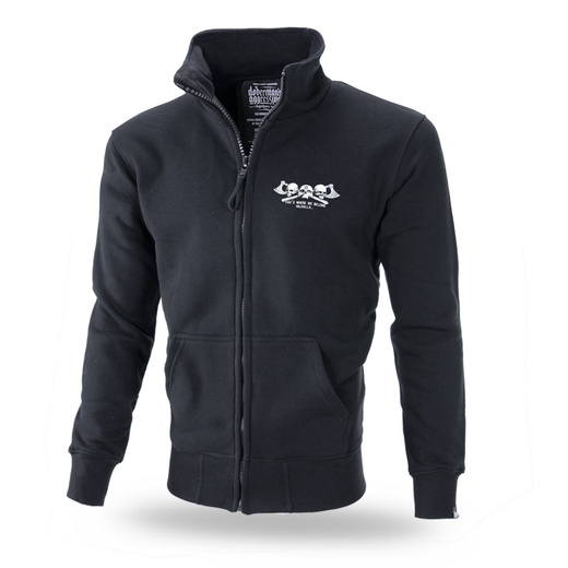 Bluza rozpinana Dobermans Aggressive "MY VALHALLA BCZ272" - czarna