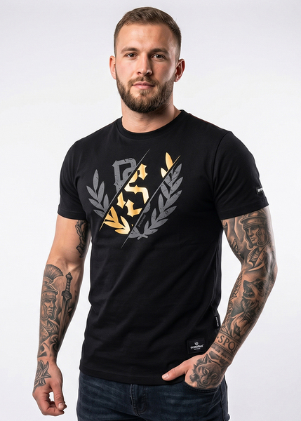 Koszulka Pretorian "PS Grey-Gold" - czarna