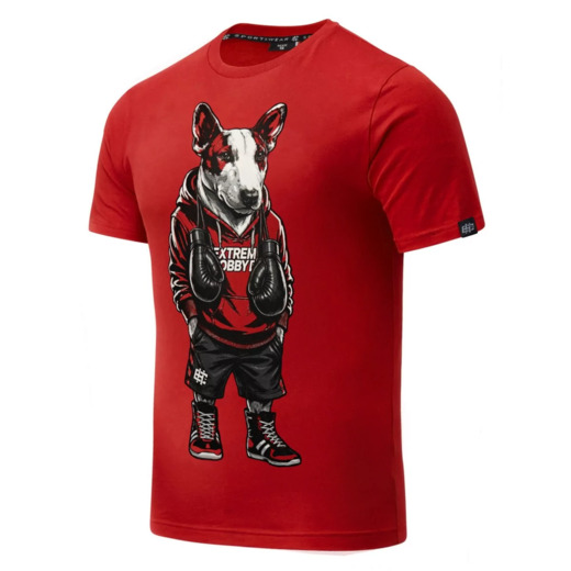 Koszulka T-shirt męski Extreme Hobby "BULLTERIER" - czerwony