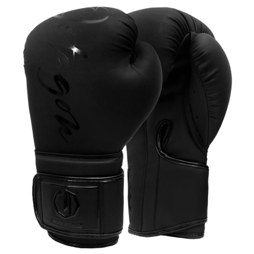 Legion Octagon Script PU Matt Boxing Gloves - Black/Black