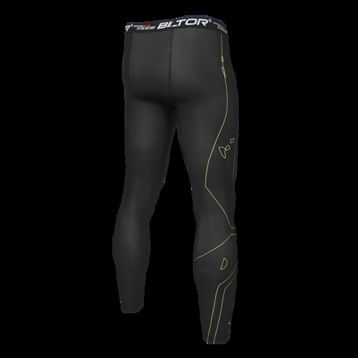 Legginsy kompresyjne Beltor Grappler I CAN & I WILL - żółty