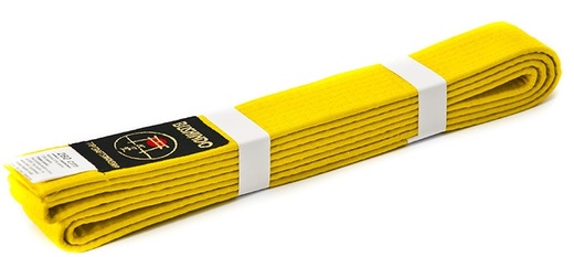A yellow Bushindo kimono belt