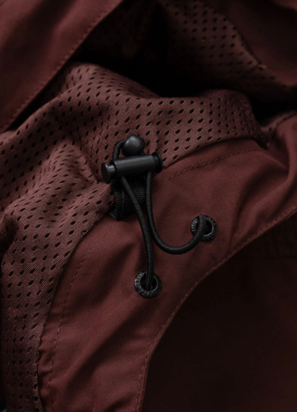 Kurtka przejściowa męska z kapturem PIT BULL "2 Color Longwood" - bordowy/off-white/granatowy