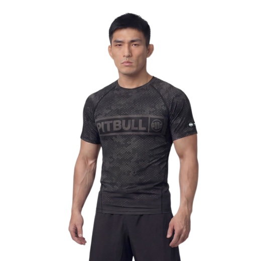 Rashguard PIT BULL "HEX CAMO HILLTOP" - czarny