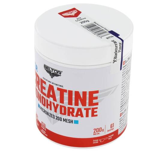 Kreatyna monohydrat Beltor Creatine Monohydrate A.T.P. 200 g. - czarna porzeczka