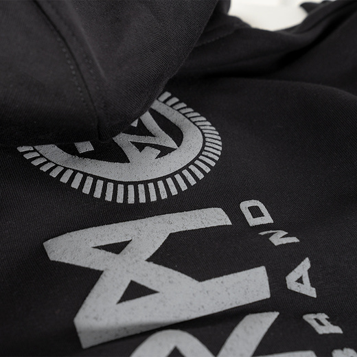 Bluza z kapturem rozpinana Dobermans Aggressive "ROUGH SEA"  BZ346A - czarna