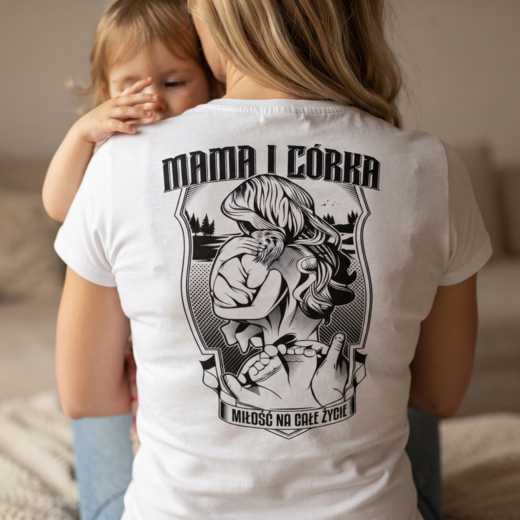 Koszulka damska "Mama i Córka" - biała