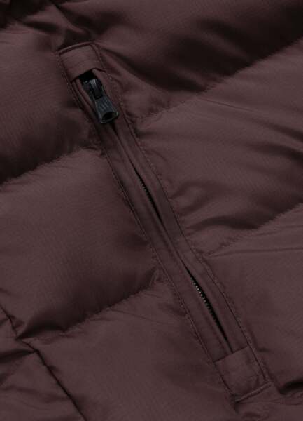 Kurtka zimowa pikowana z kapturem PIT BULL "DILLON" - bordowy
