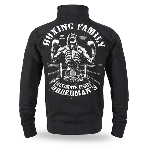 Bluza rozpinana Dobermans Aggressive "BOXING FAMILY" BCZ361 - czarna