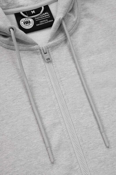 Bluza rozpinana z kapturem PIT BULL "SMALL LOGO NUGGET" - szary