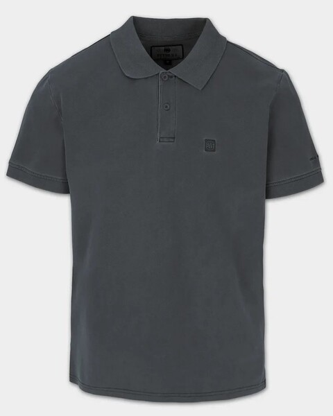  Koszulka Polo PIT BULL Denim Washed Pique "SMALL LOGO" - grafitowa