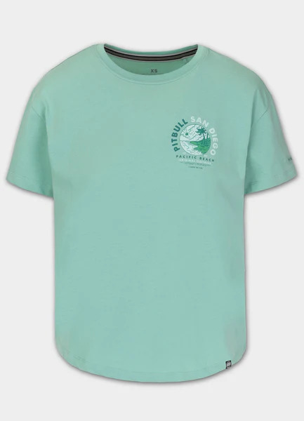 Koszulka damska Oversize PIT BULL "PLANET SURF" - miętowy