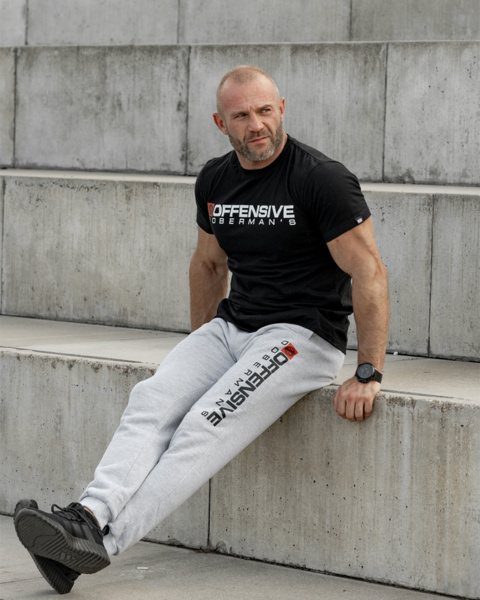 Spodnie dresowe Dobermans Aggressive "Classic Sun SPD349" - szare