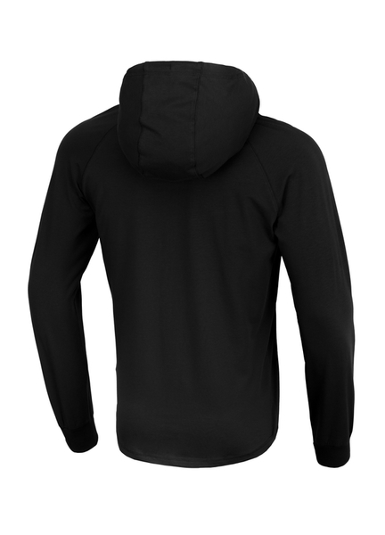 Longsleeve with hood PIT BULL "Hilltop" Spandex 210 - black