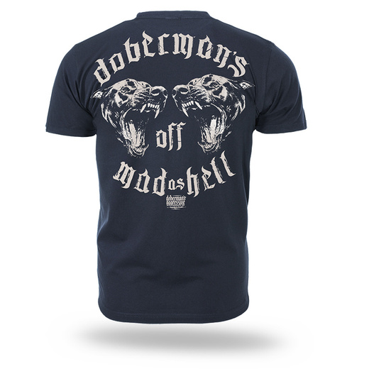 Koszulka T-shirt Dobermans Aggressive "MAD AS HELL" TS383 - granatowa