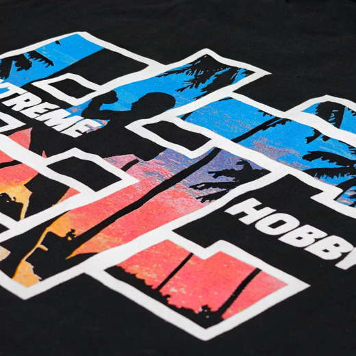Koszulka T-shirt męski Extreme Hobby "HASHTAG HEAT" - czarny