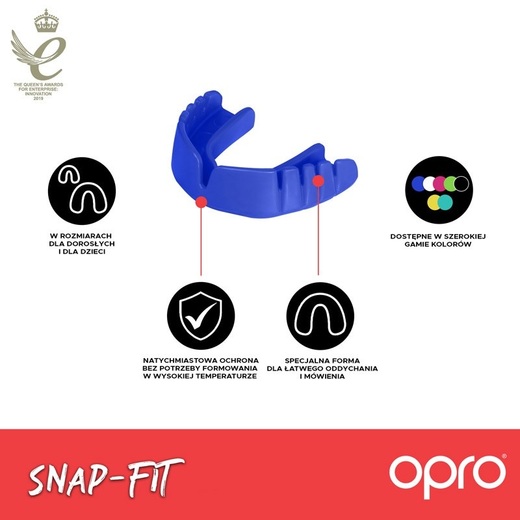 Opro Snap Fit Mouth Guard - blue