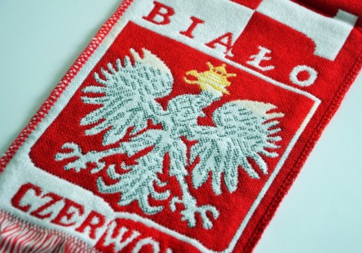 Szalik Polska Biało Czerwony Orzeł